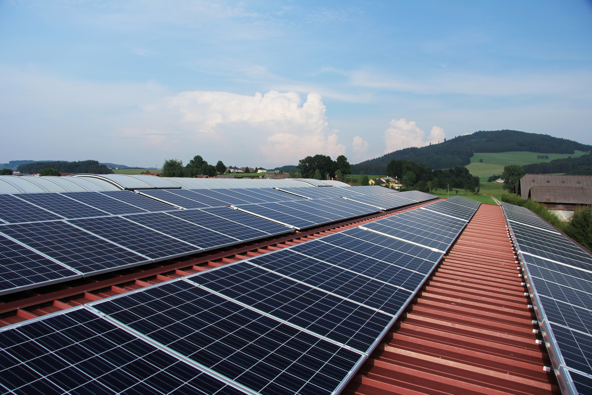 Rows of Solar Panels